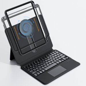 [Newest] 2023 iFacemall Stylish Keyboard Case with Foldable Stand Slide Rails for iPad Pro 11inch (2018/2020/2021/2022)